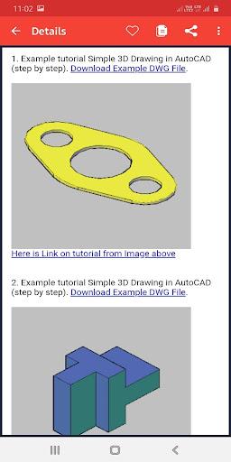Learn AutoCAD: ۲D, ۳D Tutorial - عکس برنامه موبایلی اندروید