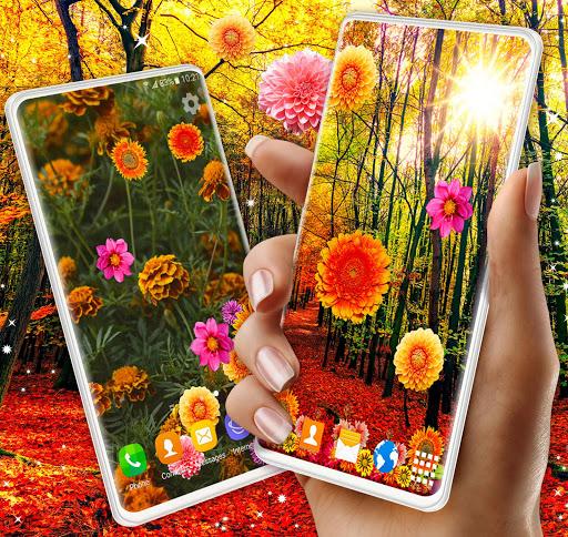 Autumn Flowers Live Wallpaper - Image screenshot of android app