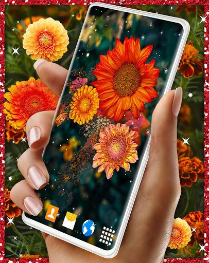 Autumn Flowers Live Wallpaper - Image screenshot of android app