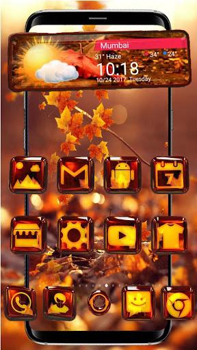 ۳d Glass Tech Leaf Theme - عکس برنامه موبایلی اندروید