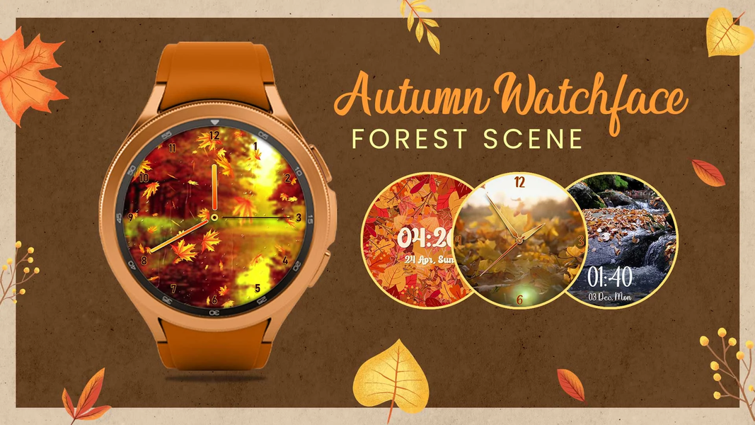 Autumn Watchface: Forest Scene - عکس برنامه موبایلی اندروید