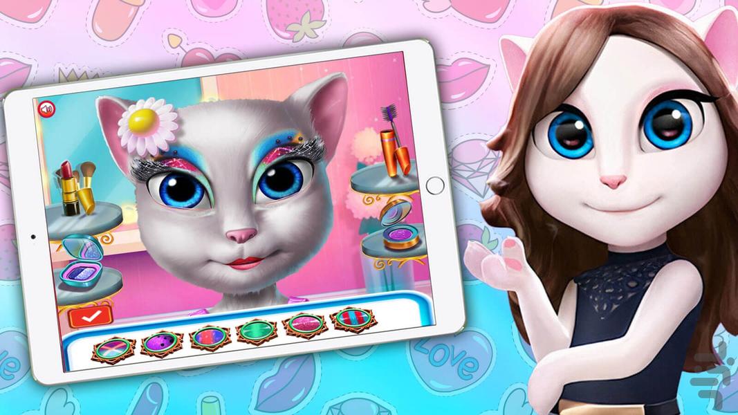Angela's face painting game - Gameplay image of android game