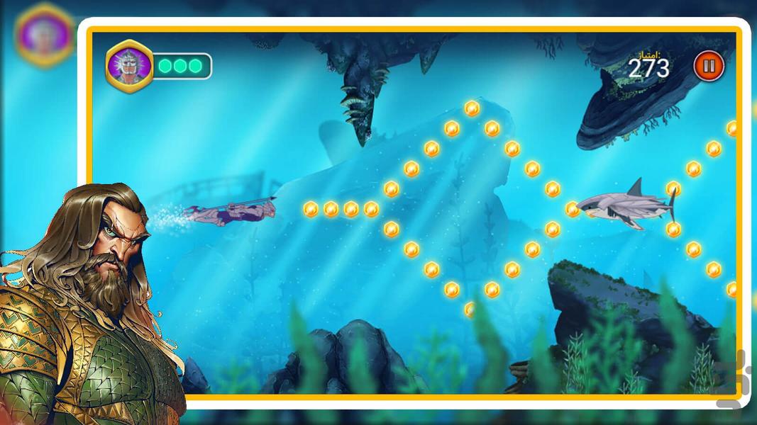 Aquaman Battle of Atlantis game - Gameplay image of android game