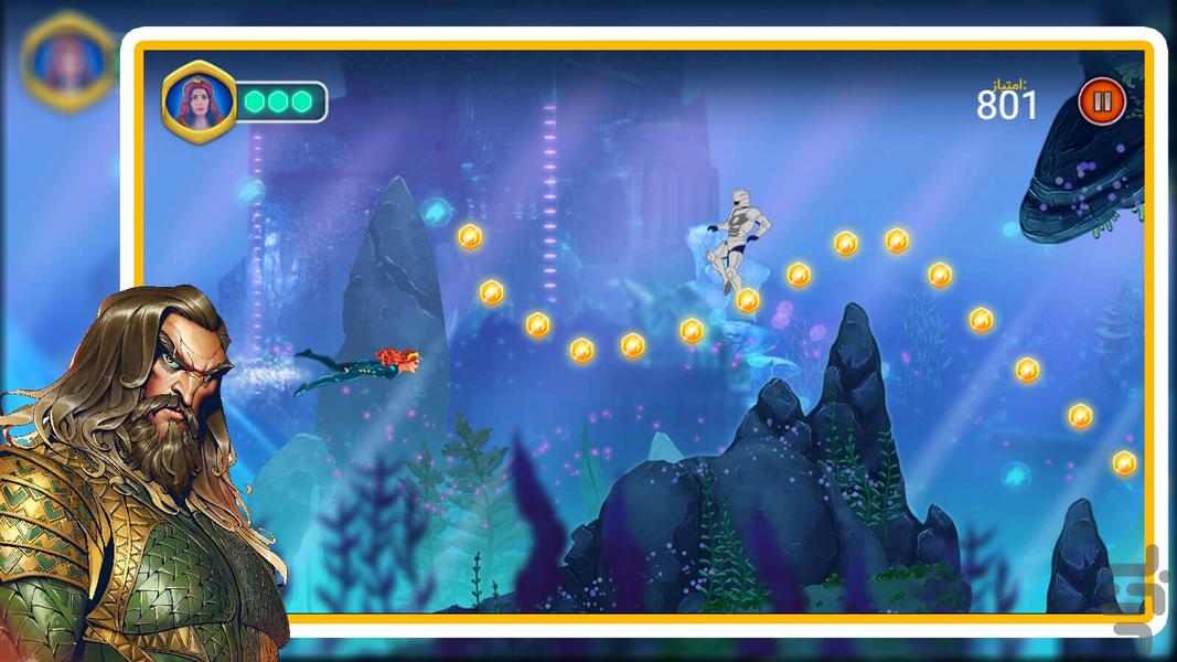 Aquaman Battle of Atlantis game - Gameplay image of android game