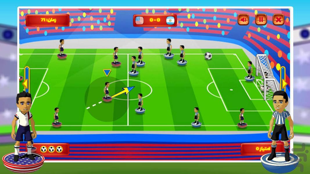 بازی فوتبال انگشتی بازی جدید - Gameplay image of android game