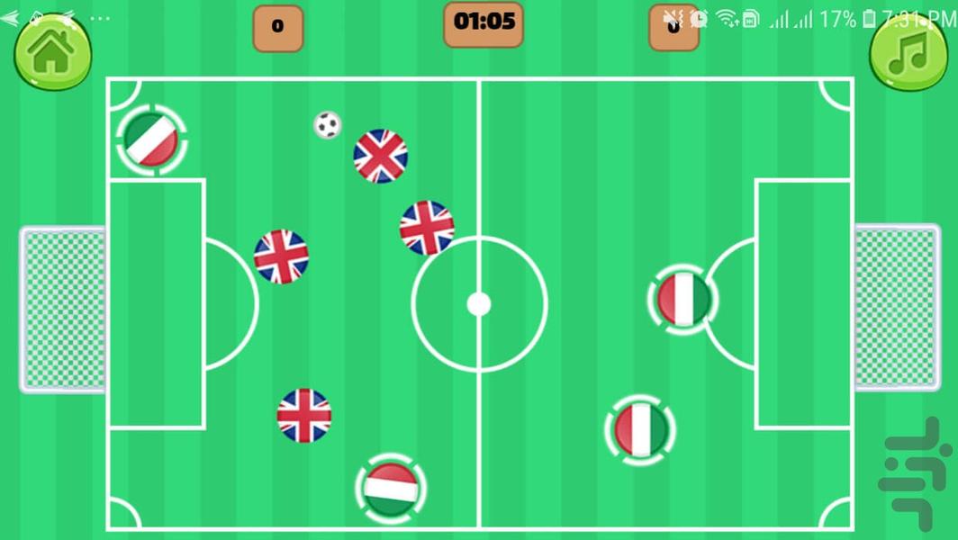 بازی فوتبال ضربه ای - عکس بازی موبایلی اندروید