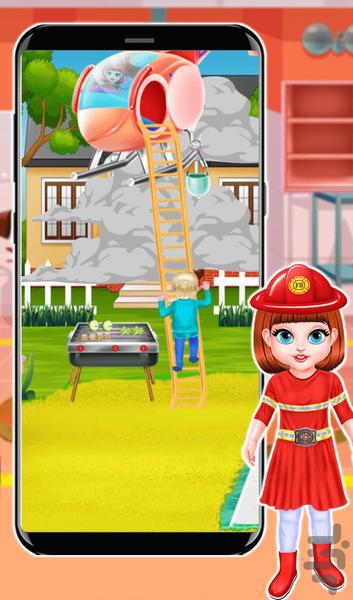 بازی دختر آتش نشان - Gameplay image of android game