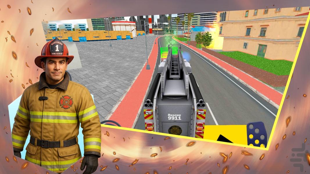 Fire Truck Game - Gameplay image of android game