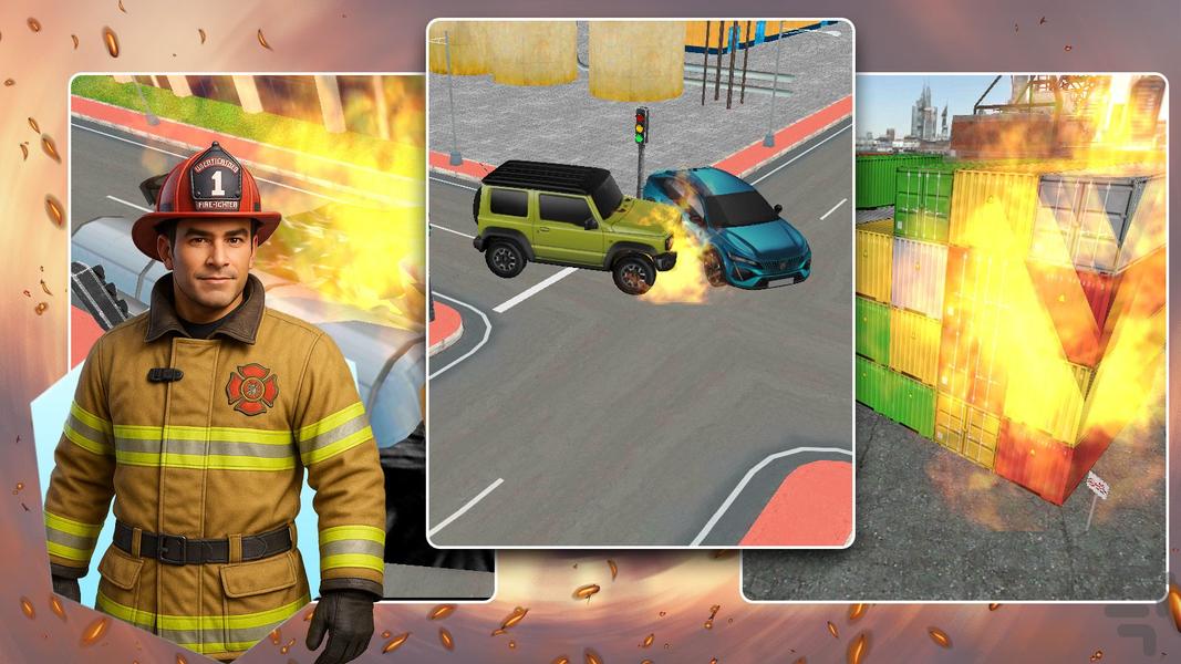 Fire Truck Game - Gameplay image of android game