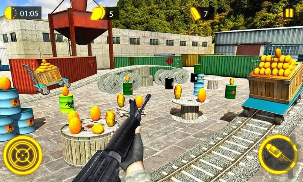 بازی تفنگی هدف گیری به میوه - Gameplay image of android game