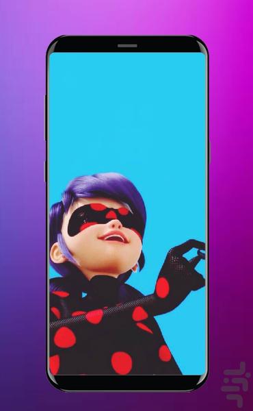 پس زمینه دختر کفشدوزکی - عکس برنامه موبایلی اندروید