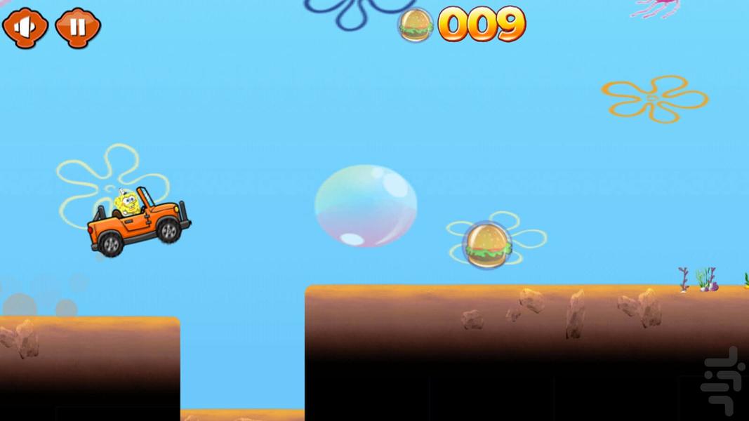 Spongebob car game - Gameplay image of android game