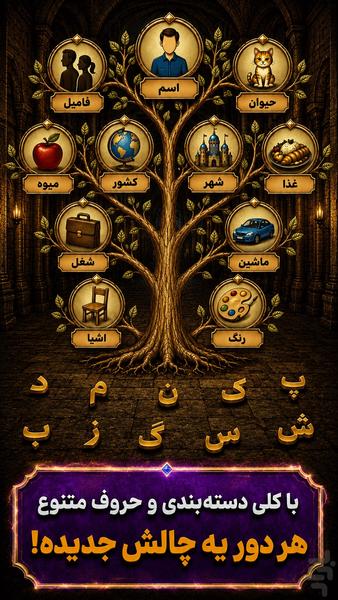 اسم فامیل آنلاین - عکس بازی موبایلی اندروید