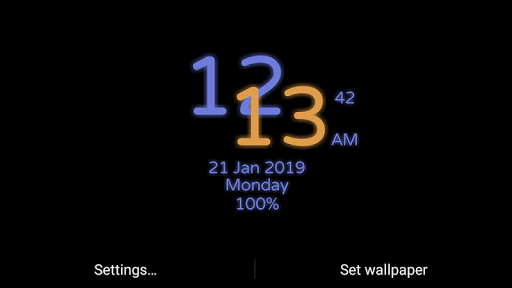Awesome Digital Clock Lwp - Image screenshot of android app