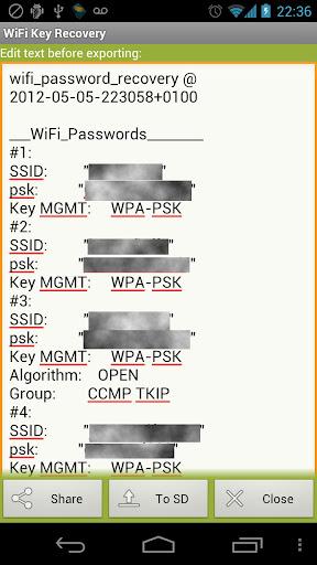 WiFi Key Recovery - عکس برنامه موبایلی اندروید
