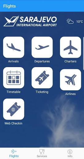 Sarajevo International Airport - Image screenshot of android app