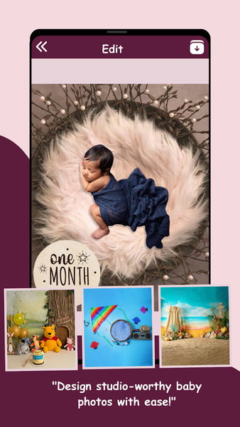 Baby Photo Editor - Month Pics - عکس برنامه موبایلی اندروید