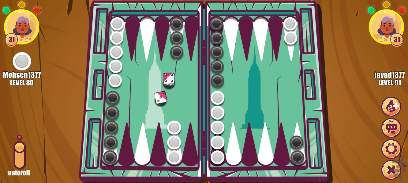 play backgammon classic - Gameplay image of android game