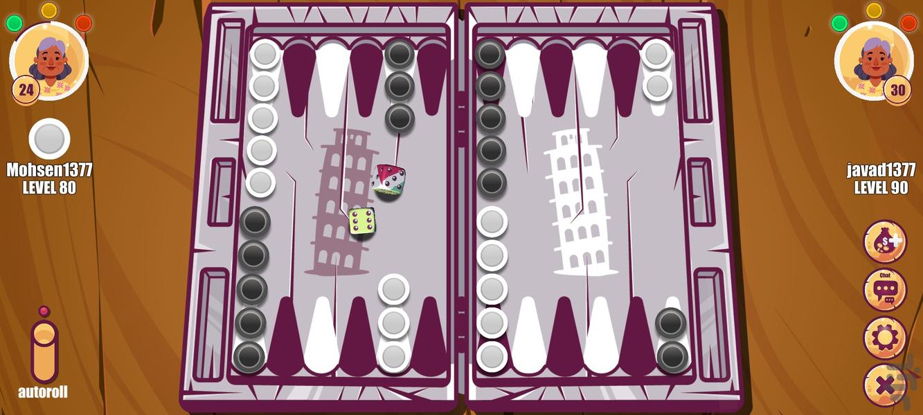 play backgammon classic - Gameplay image of android game