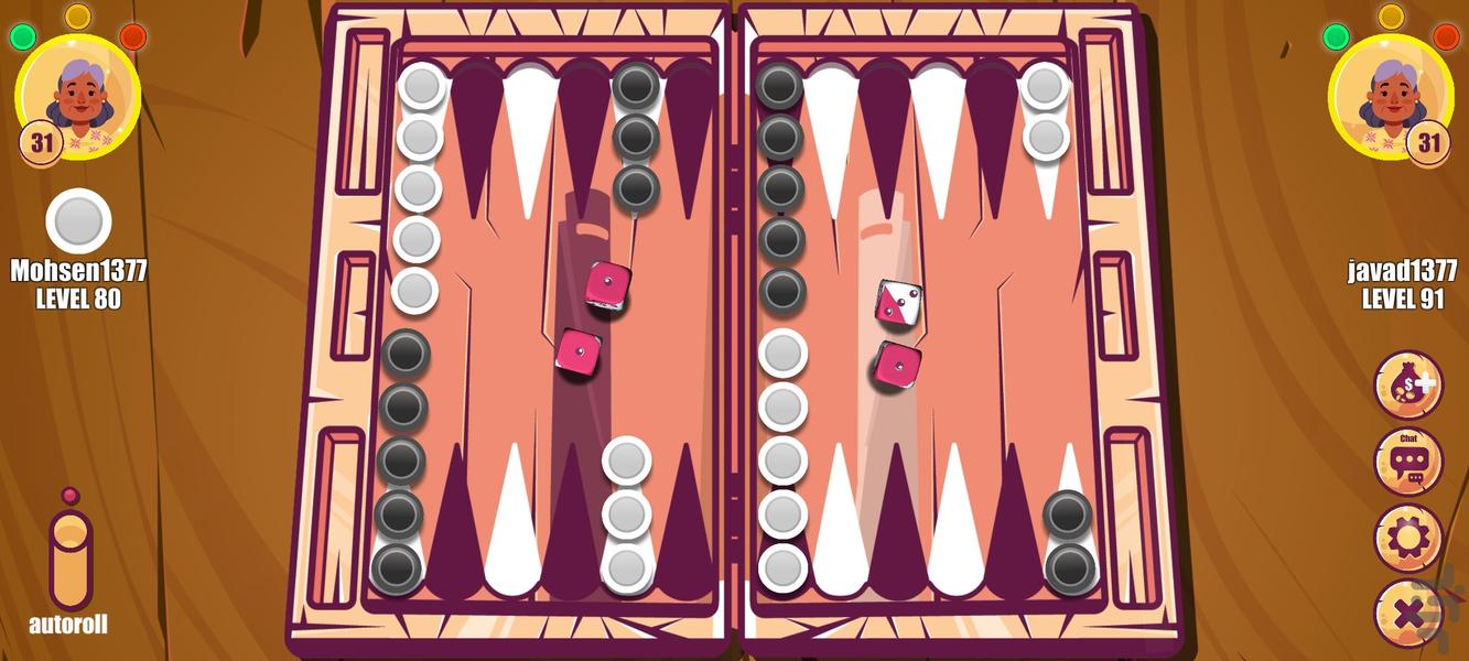 play backgammon classic - Gameplay image of android game