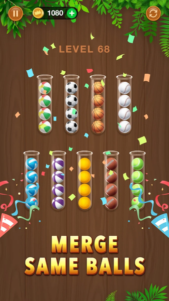 Wooden Ball Sort - Puzzle Game - Gameplay image of android game