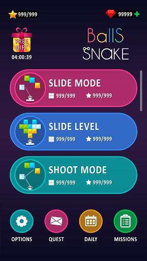 Snake Bricks Breaker - Gameplay image of android game