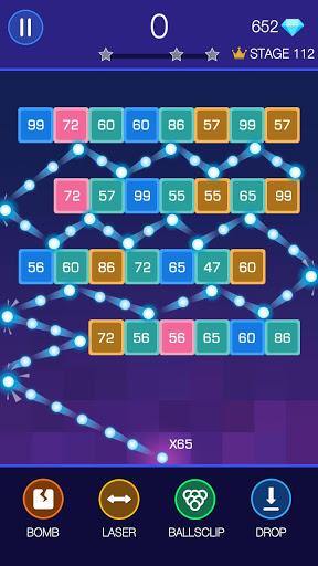 Bricks Breaker - Glow Balls - Gameplay image of android game