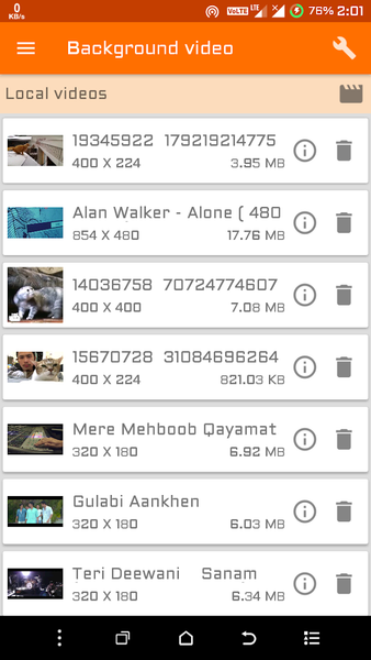 BG video - floating vid player - Image screenshot of android app