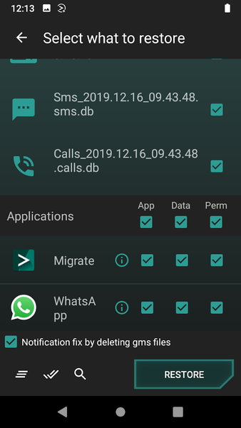 Migrate helper [5.0.1] - Image screenshot of android app