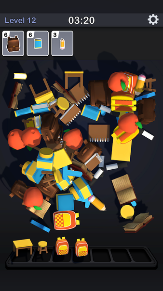 Triple Fusion 3D: Triple Match - Gameplay image of android game