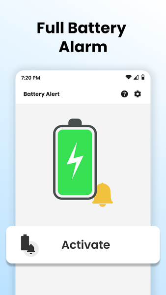 Full Battery 100% Alarm - عکس برنامه موبایلی اندروید