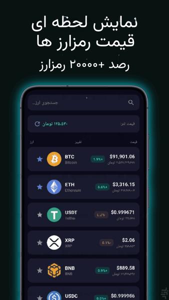 ارزدیجیتال، پورتفولیو - بازاربروکر - عکس برنامه موبایلی اندروید