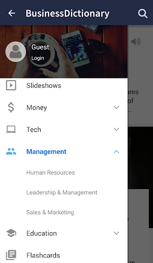 Business Dictionary - عکس برنامه موبایلی اندروید