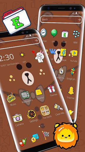 Brown Bear Cartoon Theme - Image screenshot of android app