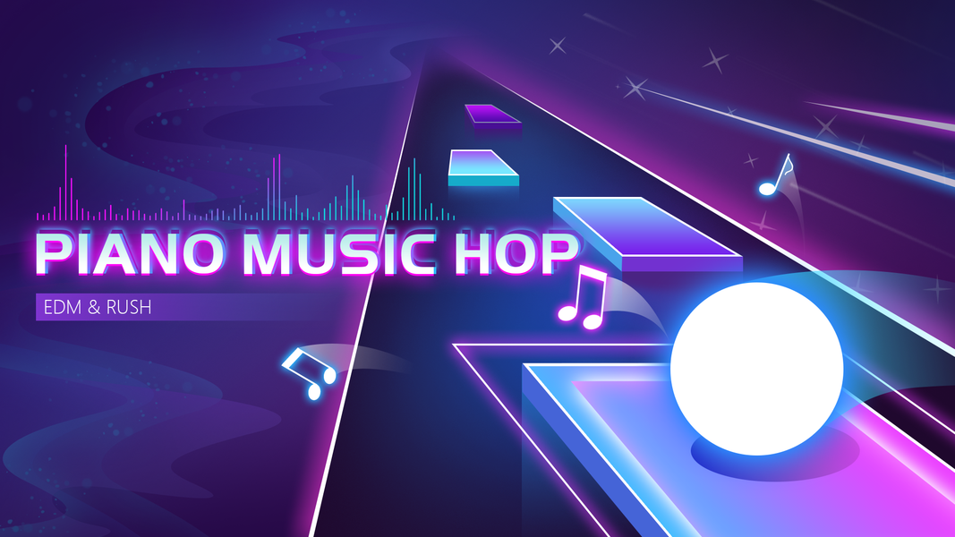Piano Music Hop: EDM Rush! - Gameplay image of android game