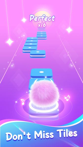 Fluffy Ball: Music Hop Game - Gameplay image of android game