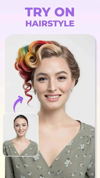 Hairstyles Try On - عکس برنامه موبایلی اندروید