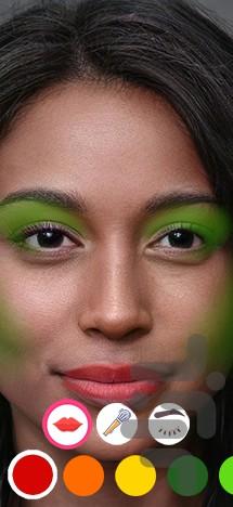 بیوتی لنز - انتخاب رنگ آرایش با AR - عکس برنامه موبایلی اندروید