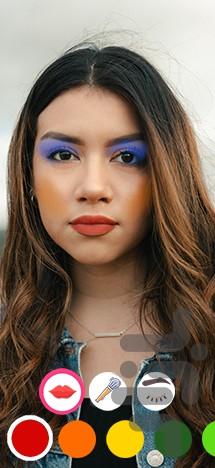 بیوتی لنز - انتخاب رنگ آرایش با AR - عکس برنامه موبایلی اندروید