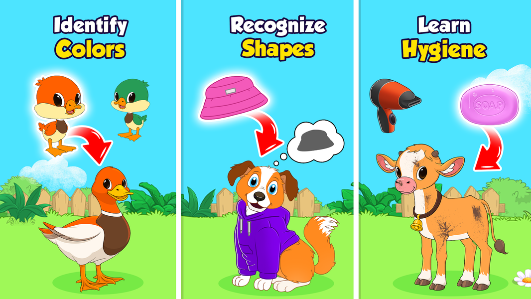 Farm animal games for kids ۲-۵ - عکس بازی موبایلی اندروید