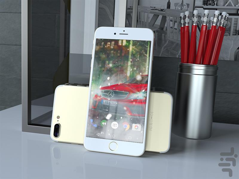 پس زمینه زنده بنز در برف - Image screenshot of android app