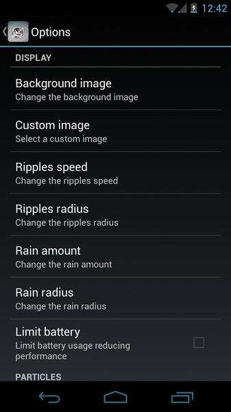 Waterize Lite Live Wallpaper - Image screenshot of android app