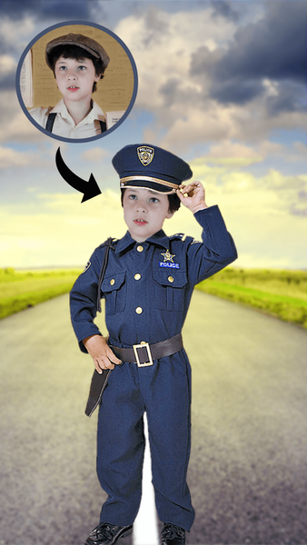 Kids Police Suit Photo Editor - Image screenshot of android app