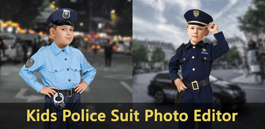 Kids Police Suit Photo Editor - Image screenshot of android app