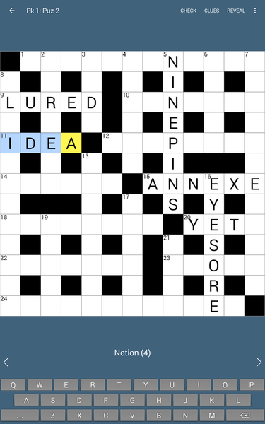 BestForPuzzles Quick Crossword - Gameplay image of android game