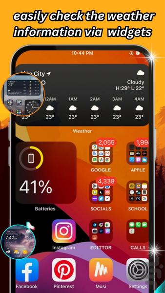 Weather &amp; Widget 2023 - عکس برنامه موبایلی اندروید