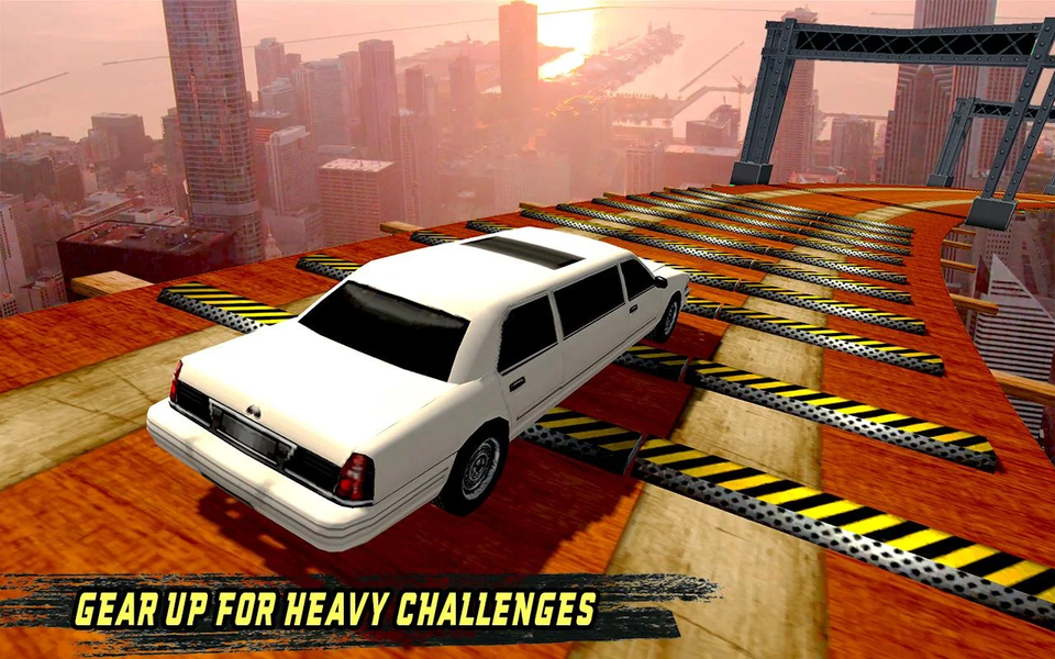 Extreme Limo Mega Ramp - Car D - Gameplay image of android game