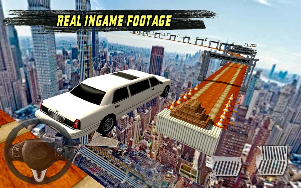 Extreme Limo Mega Ramp - Car D - Gameplay image of android game