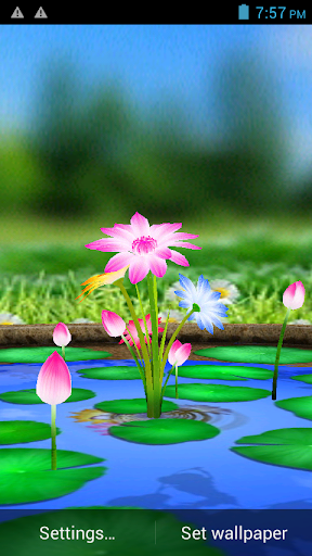 3D Flowers Touch Wallpaper - Image screenshot of android app