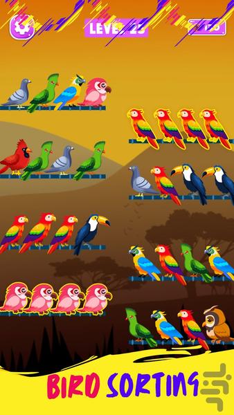 Sort Color Bird - Gameplay image of android game